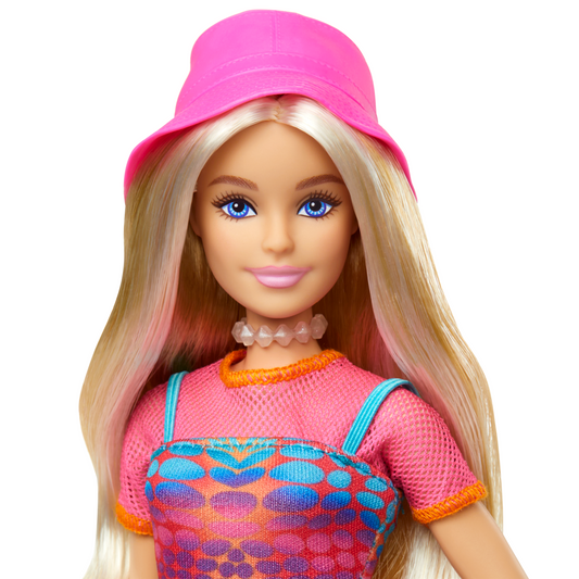 Barbie Pink Passport Italy Doll Set With Clothes & Travel Accessories, Includes Blonde Doll & Food Pieces