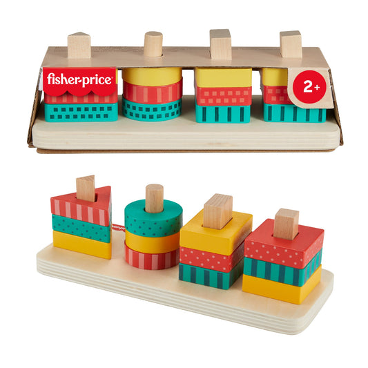 Fisher-Price Juguete para Bebés Clasificador de Formas de Madera