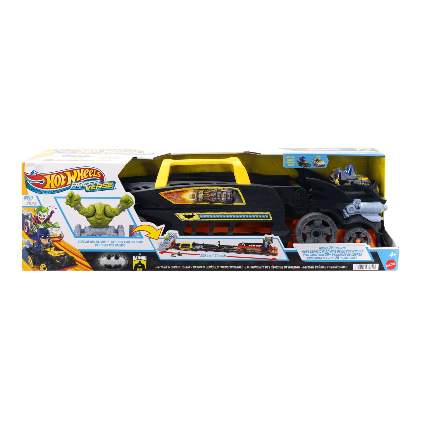 Hot Wheels Racerverse Batman's Escape Chase Track Set, Die-Cast Joker & Batman Toy Cars